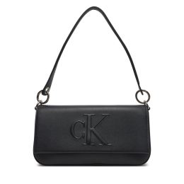 Снимка на Дамска чанта Calvin Klein Jeans Sculpted Flap Shoulder Pouch LV04K3148G Черен