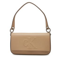 Снимка на Дамска чанта Calvin Klein Jeans Sculpted Flap Shoulder Pouch25 LV04K3148G Бежов