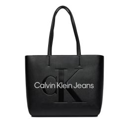 Снимка на Дамска чанта Calvin Klein Jeans Sculpted Shopper29 Mono K60K610276 Черен