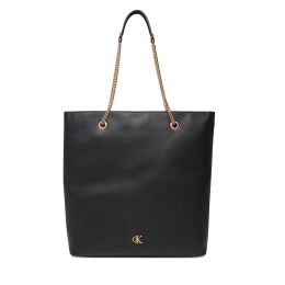 Снимка на Дамска чанта Calvin Klein Minimal Monogram Chain Tote LV04F3204G Черен