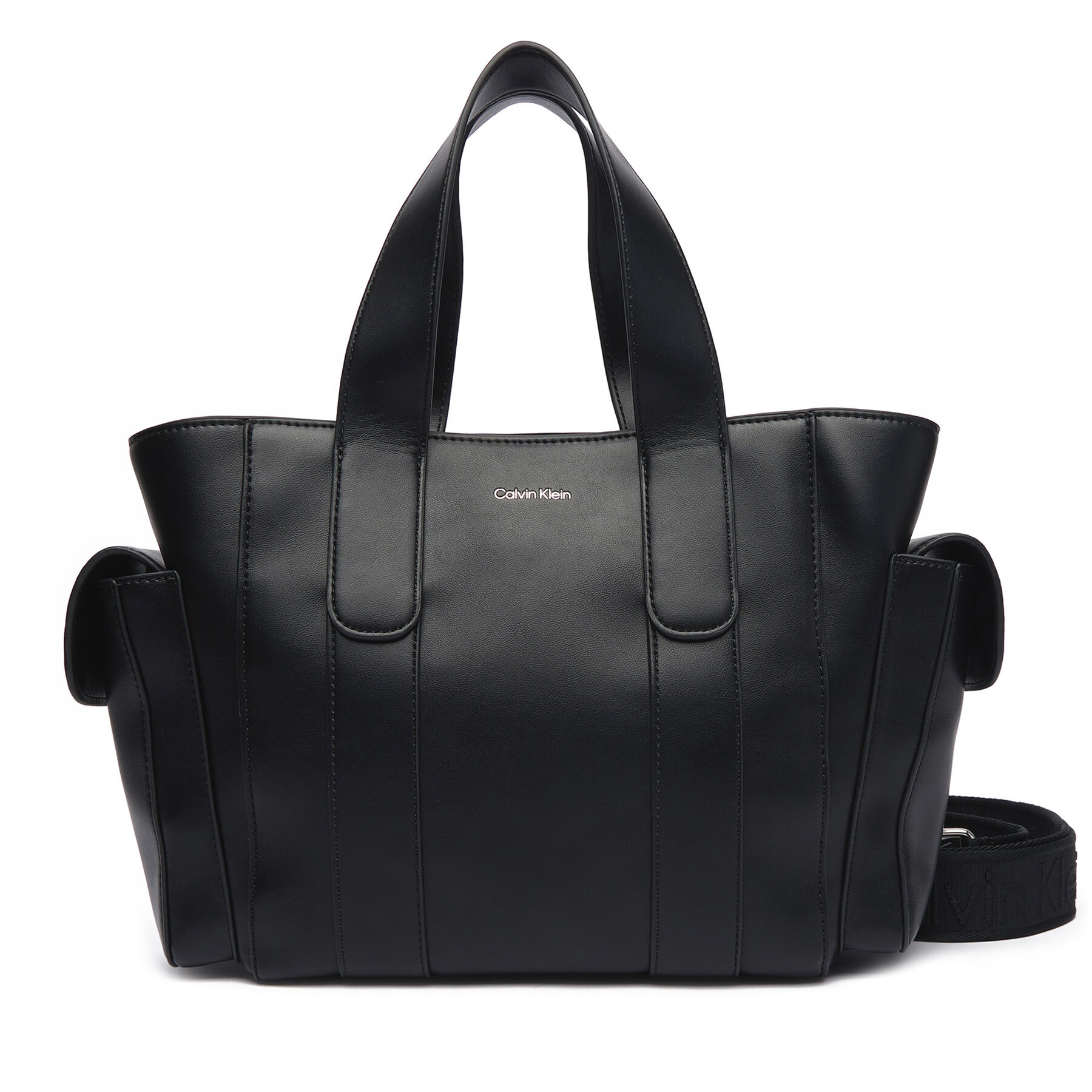 Снимка на Дамска чанта Calvin Klein Webbing Strap Small Tote LV04F3290G Черен