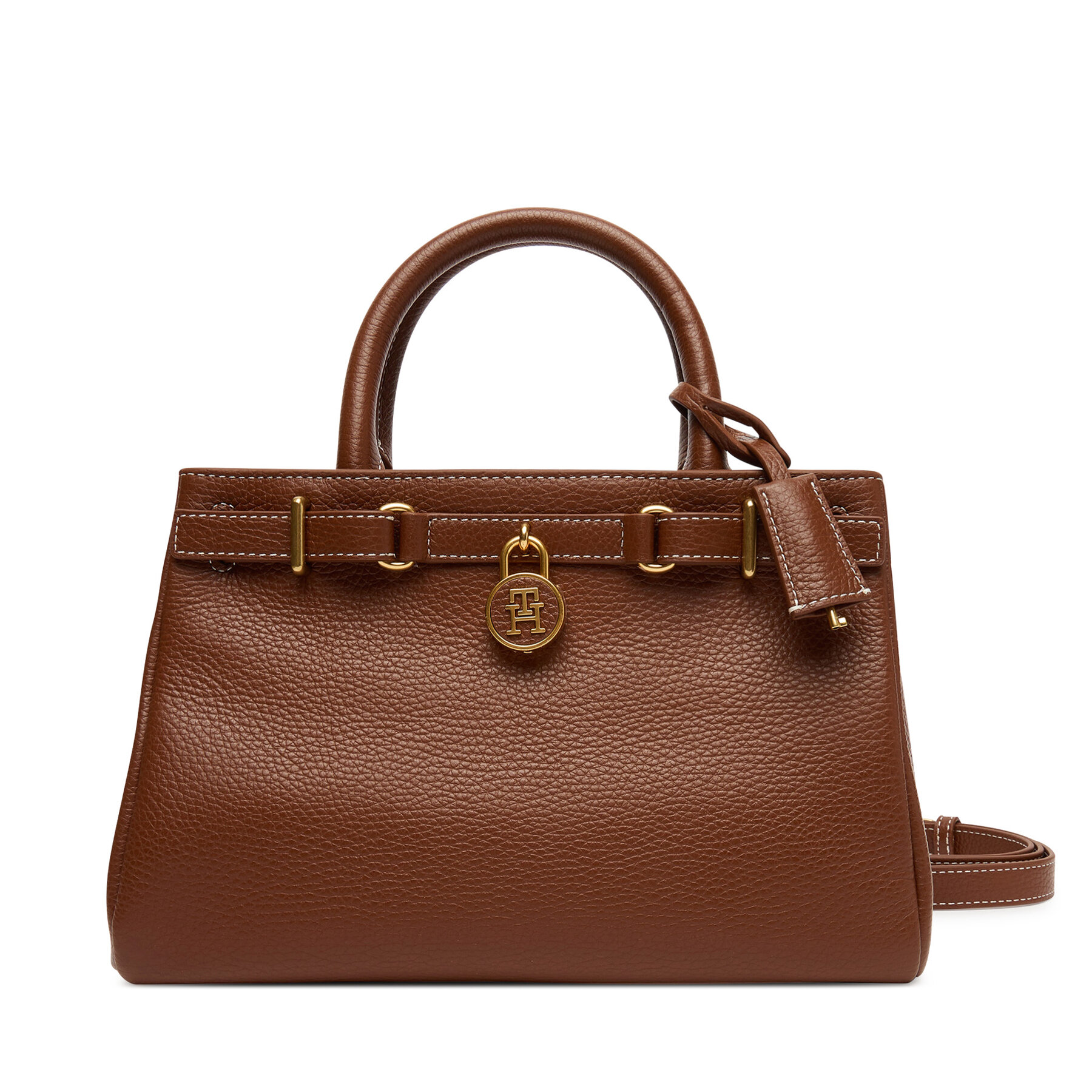 Снимка на Дамска чанта Tommy Hilfiger American Icon Mini Tote Leather AW0AW17926 Кафяв