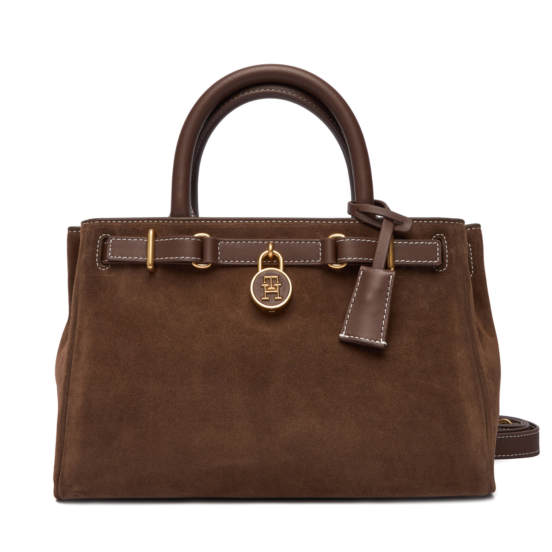 Снимка на Дамска чанта Tommy Hilfiger American Icon Mini Tote Suede Le AW0AW18202 Кафяв