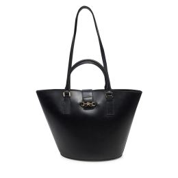 Снимка на Дамска чанта Tommy Hilfiger Heritage Leather Tote AW0AW17209 Черен