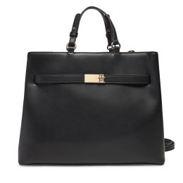 Снимка на Дамска чанта Tommy Hilfiger Heritage Satchel AW0AW17211 Черен