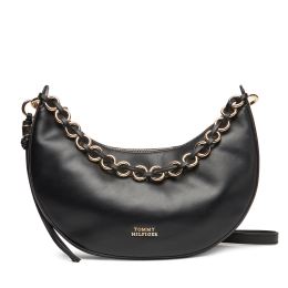 Снимка на Дамска чанта Tommy Hilfiger Moon Leather Crossover AW0AW17467 Черен