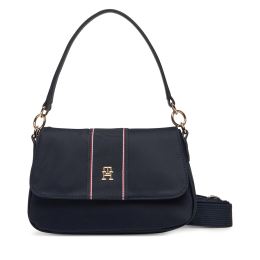 Снимка на Дамска чанта Tommy Hilfiger Poppy Conv. Crossover Corp AW0AW17168 Тъмносин
