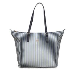 Снимка на Дамска чанта Tommy Hilfiger Poppy Summer Tote AW0AW17203 Тъмносин