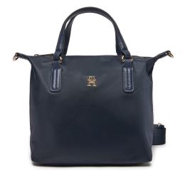 Снимка на Дамска чанта Tommy Hilfiger Poppy Th Small Tote AW0AW15640 Тъмносин