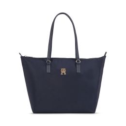 Снимка на Дамска чанта Tommy Hilfiger Poppy Th Tote AW0AW15639 Тъмносин