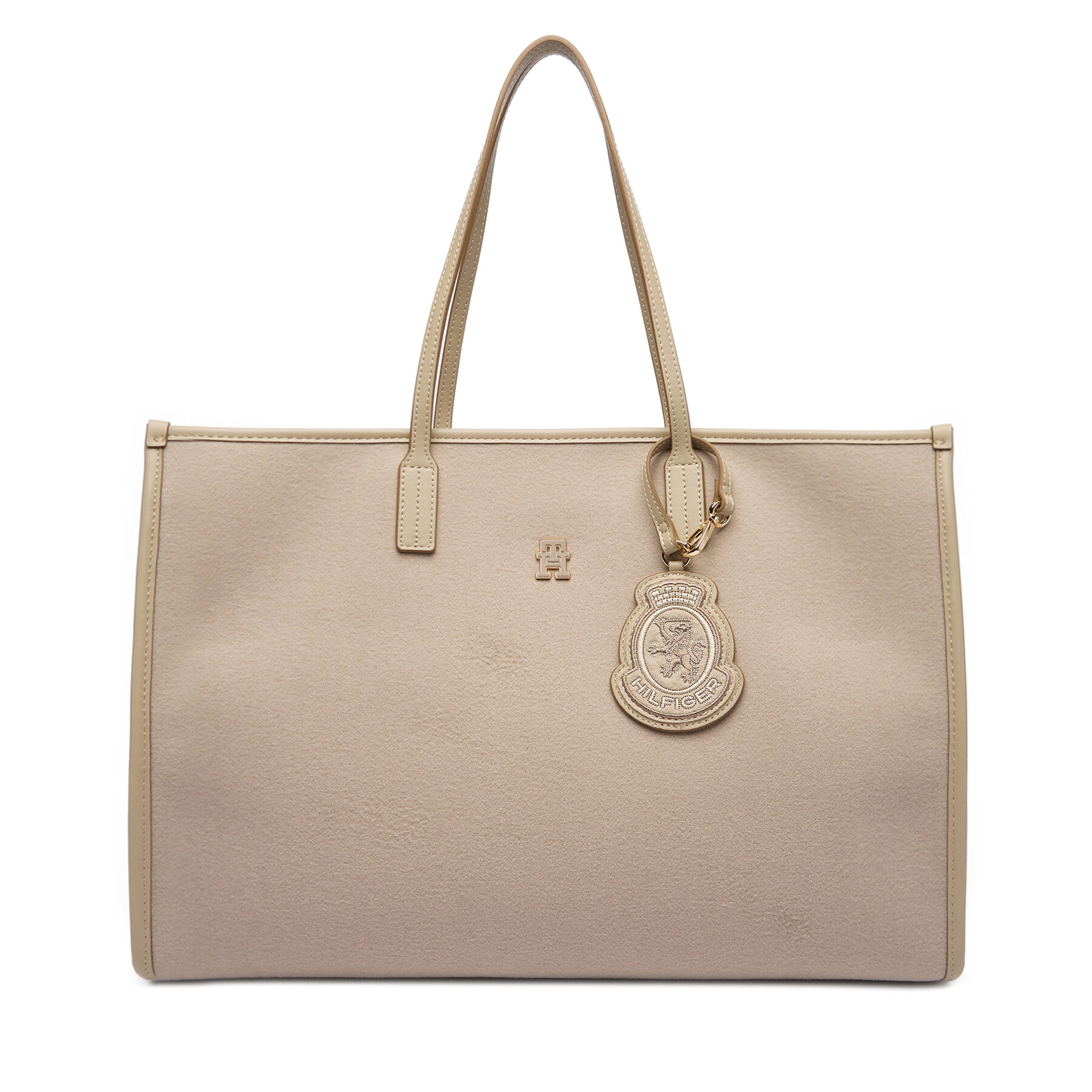 Снимка на Дамска чанта Tommy Hilfiger Th City Large Tote Melton AW0AW18215 Бежов