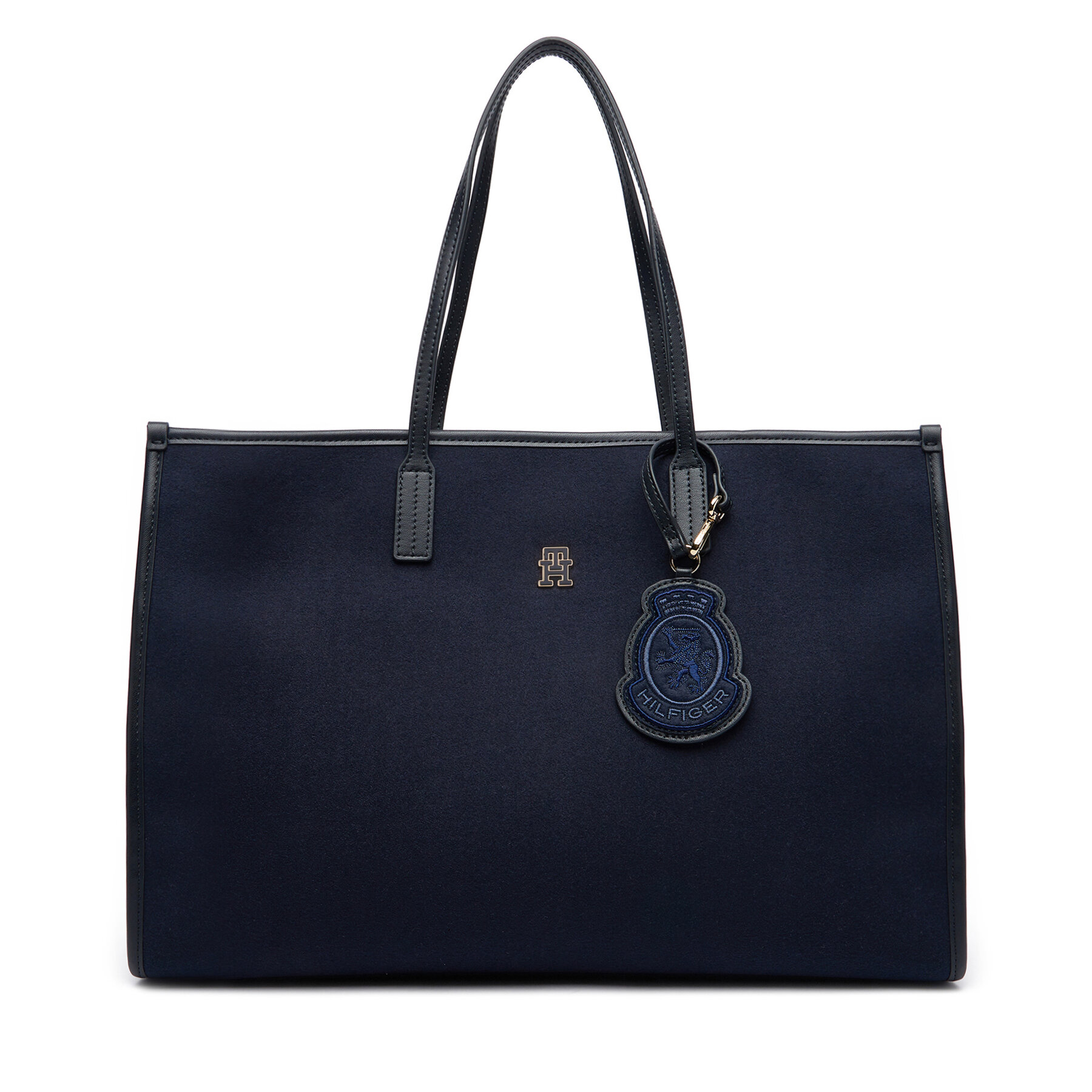 Снимка на Дамска чанта Tommy Hilfiger Th City Large Tote Melton AW0AW18215 Тъмносин