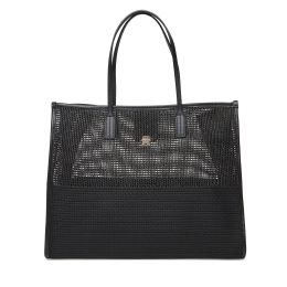 Снимка на Дамска чанта Tommy Hilfiger Th City Summer Tote Woven AW0AW17640 Черен