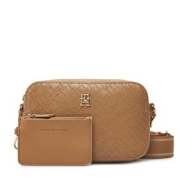 Снимка на Дамска чанта Tommy Hilfiger Th Distinct Camera Bag Mono AW0AW17221 Кафяв