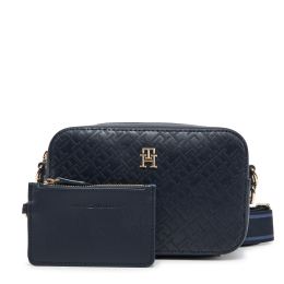 Снимка на Дамска чанта Tommy Hilfiger Th Distinct Camera Bag Mono AW0AW17221 Тъмносин