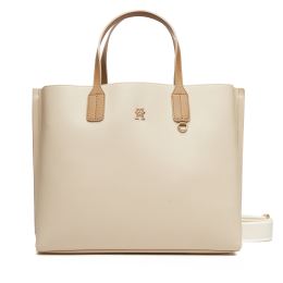 Снимка на Дамска чанта Tommy Hilfiger Th Distinct Satchel AW0AW17463 Бежов