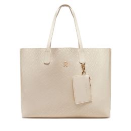 Снимка на Дамска чанта Tommy Hilfiger Th Distinct Tote Mono AW0AW17195 Бежов