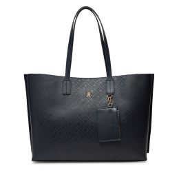 Снимка на Дамска чанта Tommy Hilfiger Th Distinct Tote Mono AW0AW17195 Тъмносин