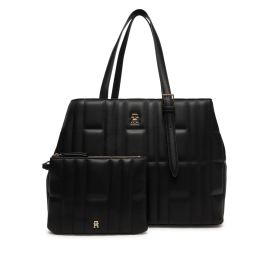 Снимка на Дамска чанта Tommy Hilfiger Th Feminine Tote AW0AW17452 Черен