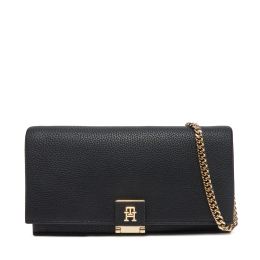 Снимка на Дамска чанта Tommy Hilfiger Th Her Flap W/Chain AW0AW17403 Черен