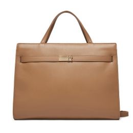 Снимка на Дамска чанта Tommy Hilfiger Th Heritage Workbag AW0AW16910 Кафяв