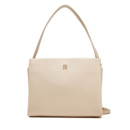 Снимка на Дамска чанта Tommy Hilfiger Th Legacy Med Satchel AW0AW17173 Екрю