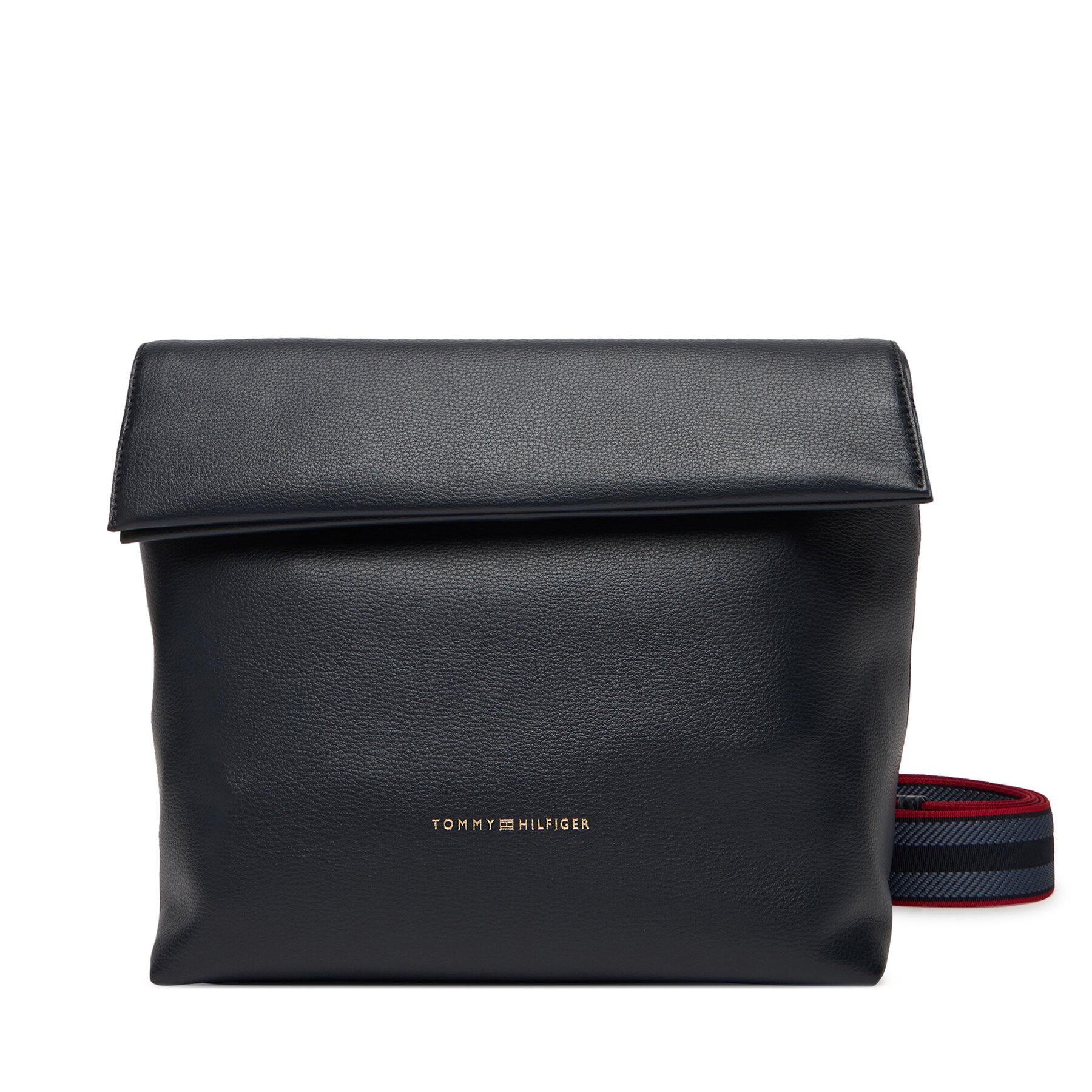 Снимка на Дамска чанта Tommy Hilfiger Th Logotape Med Crossover AW0AW17692 Тъмносин