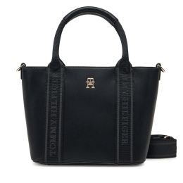 Снимка на Дамска чанта Tommy Hilfiger Th Logotape Mini Tote AW0AW17201 Черен