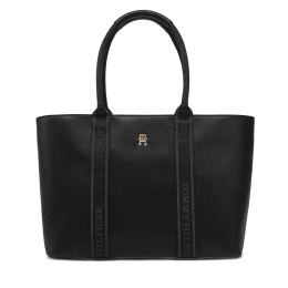 Снимка на Дамска чанта Tommy Hilfiger Th Logotape Tote AW0AW17198 Черен