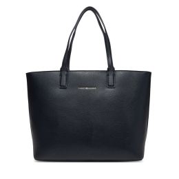 Снимка на Дамска чанта Tommy Hilfiger Th Logotape Tote AW0AW17449 Тъмносин