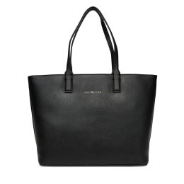 Снимка на Дамска чанта Tommy Hilfiger Th Logotape Tote AW0AW17449 Черен