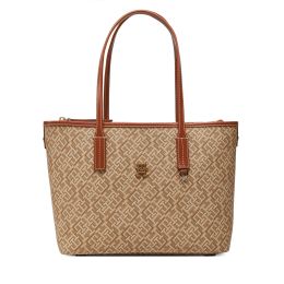 Снимка на Дамска чанта Tommy Hilfiger Th Monoplay Leather Mini Tote AW0AW17415 Кафяв
