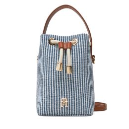 Снимка на Дамска чанта Tommy Hilfiger Th Premium Beach Le Bucket AW0AW17215 Син