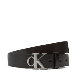 Снимка на Дамски колан Calvin Klein Monogram Plaque Buckle 30Mm LV04K7018G Черен