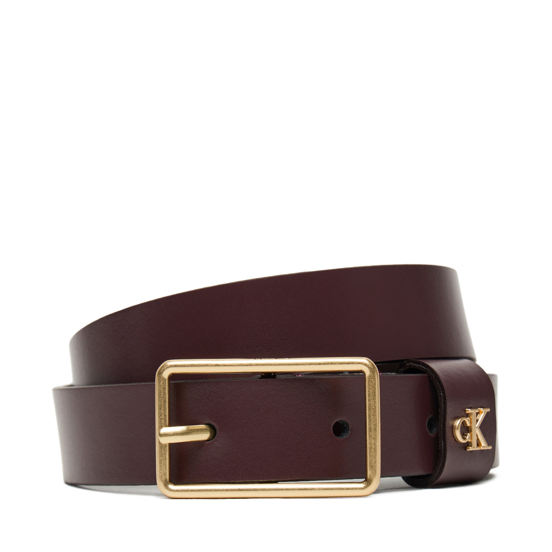 Снимка на Дамски колан Calvin Klein Square Buckle Ck Loop 25Mm LV04F7050G Бордо