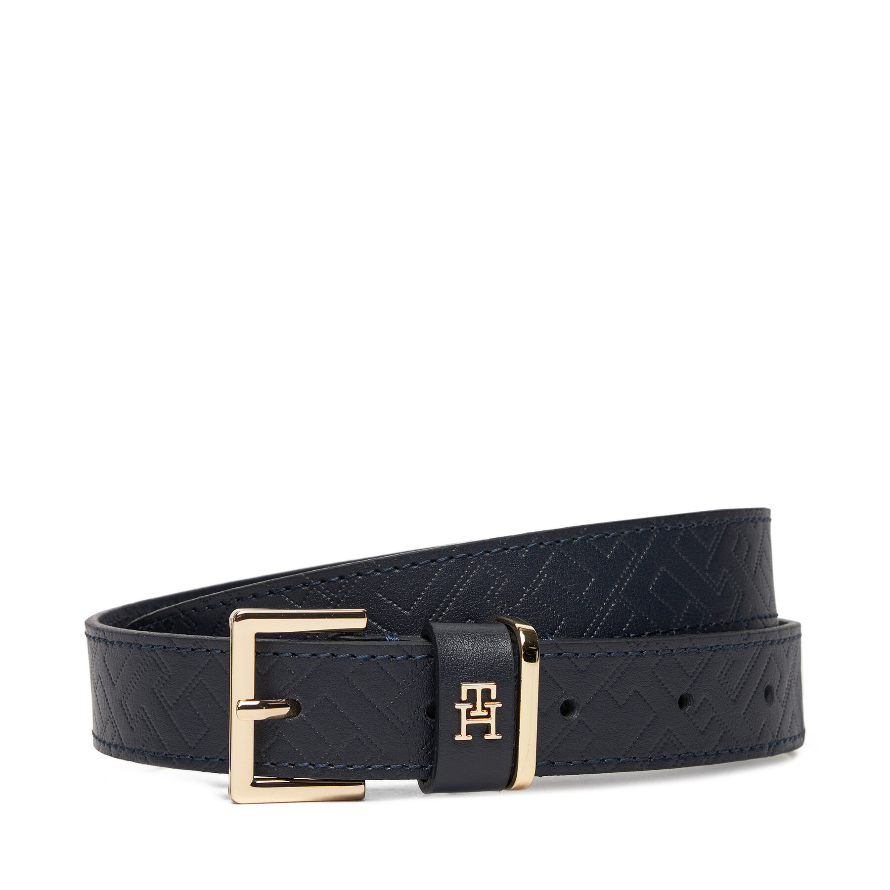 Снимка на Дамски колан Tommy Hilfiger Th Square 2.5 Mono Go AW0AW17974 Тъмносин