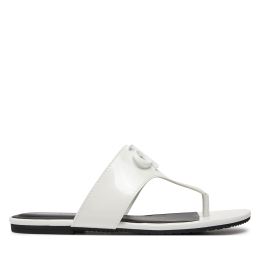 Снимка на Джапанки Calvin Klein Jeans Flat Sandal Slide Toepost Mg Met YW0YW01342 Бял