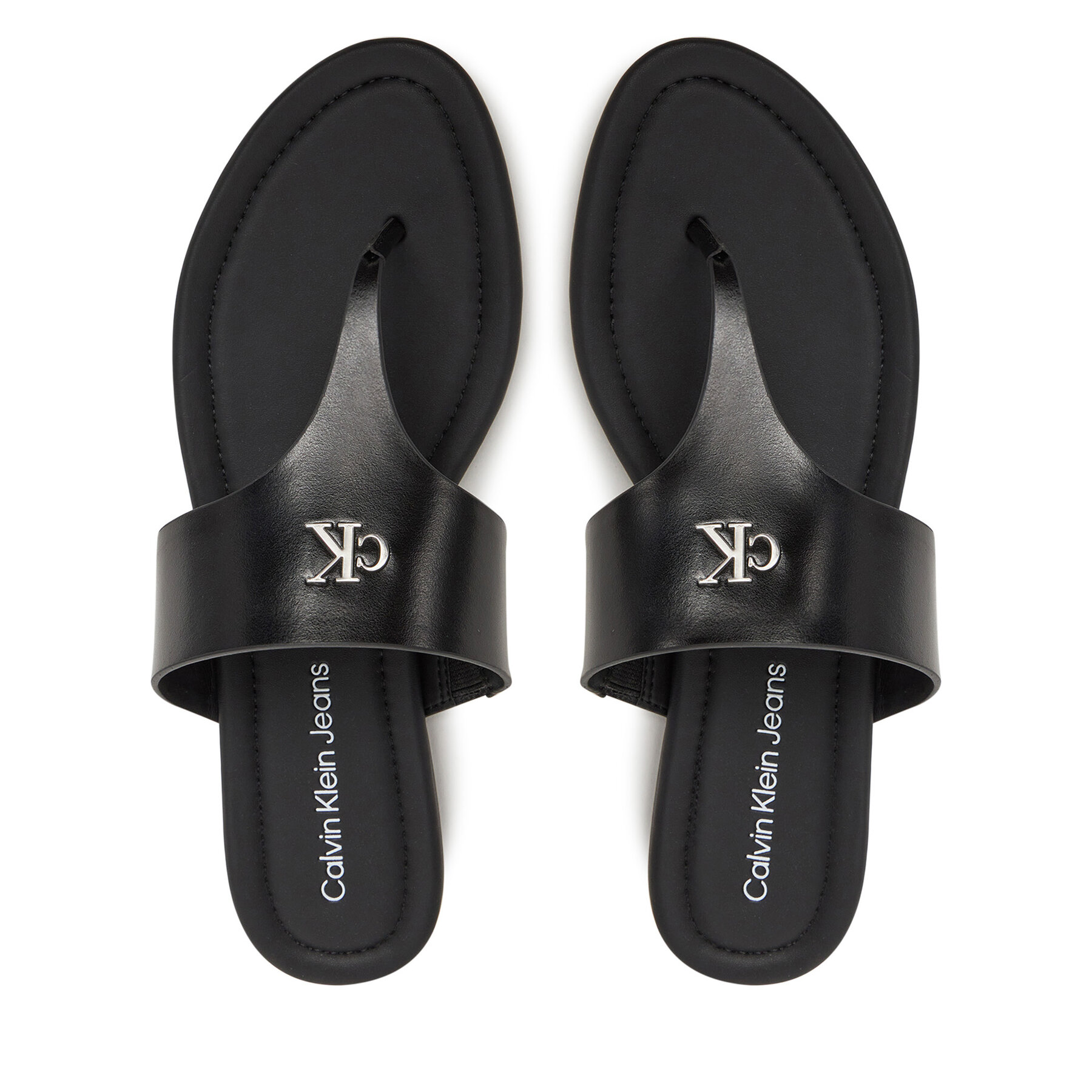 Снимка на Джапанки Calvin Klein Jeans Flat Sandal Toepost Mg YW0YW01691 Черен