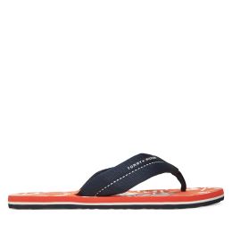 Снимка на Джапанки Tommy Hilfiger Hilfiger Flw Print Beach Sandal FM0FM05507 Тъмносин