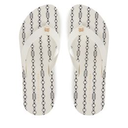 Снимка на Джапанки Tommy Hilfiger Im Th Chainprint Midwedge Sandal FW0FW08527 Бял