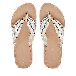 Снимка на Джапанки Tommy Hilfiger Th Chain Print Elevated Sandal FW0FW08519 Бял
