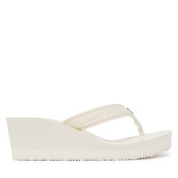 Снимка на Джапанки Tommy Hilfiger Th Stripes Wedge Beach Sandal FW0FW08521 Бял