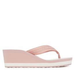 Снимка на Джапанки Tommy Hilfiger Th Stripes Wedge Beach Sandal FW0FW08521 Розов
