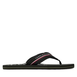 Снимка на Джапанки Tommy Hilfiger Web Beach Sandal FM0FM05340 Черен