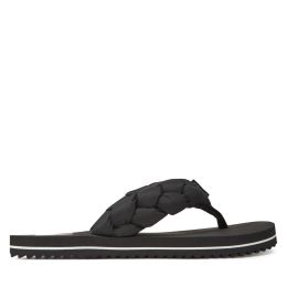 Снимка на Джапанки Tommy Jeans Braided Thong Beach Sandal EN0EN02877 Черен