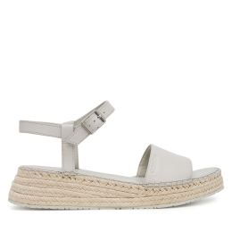 Снимка на Еспадрили Calvin Klein Wedge Rope Sandal Lth HW0HW02546 Бял