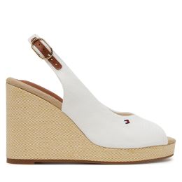 Снимка на Еспадрили Tommy Hilfiger Flag High Wedge Espad Slingback FW0FW08597 Бял
