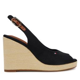 Снимка на Еспадрили Tommy Hilfiger Flag High Wedge Espad Slingback FW0FW08597 Черен