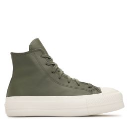 Снимка на Кецове Converse Chuck Taylor All Star Lift Platform Leather A07131C Зелен