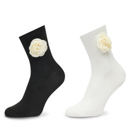 Снимка на Комплект 2 чифта дълги чорапи дамски Aldo Rosettesocks 13939716 Черен